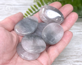 Luna Rose Quartz Palm Stone