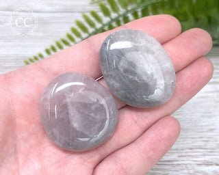 Luna Rose Quartz Palm Stone