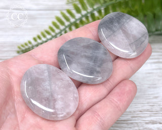 Luna Rose Quartz Palm Stone