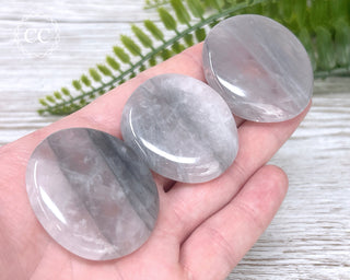 Luna Rose Quartz Palm Stone