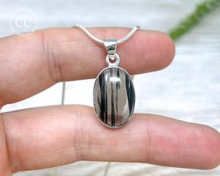 Midnight Lace Obsidian Silver Necklace #1