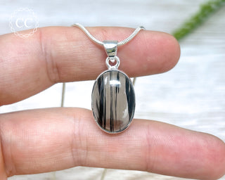 Midnight Lace Obsidian Silver Necklace #1