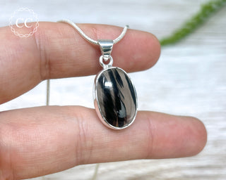 Midnight Lace Obsidian Silver Necklace #1