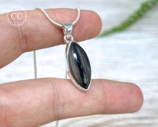 Midnight Lace Obsidian Silver Necklace #2
