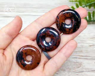 Mahogany Obsidian Donut Necklace