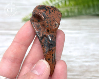 Mahogany Obsidian Raven Skull #1