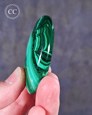 Malachite Palm Stone #1