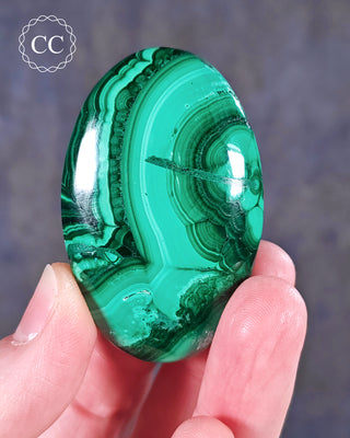 Malachite Palm Stone #1