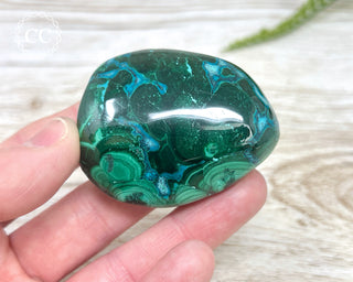 Malachite & Chrysocolla Polished Freeform #9