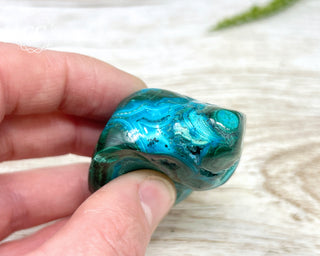 Malachite & Chrysocolla Polished Freeform #10