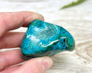 Malachite & Chrysocolla Polished Freeform #11