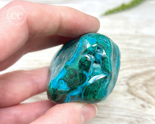 Malachite & Chrysocolla Polished Freeform #11
