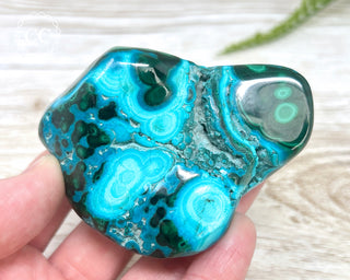 Malachite & Chrysocolla Polished Freeform #13