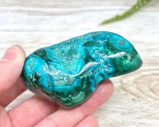 Malachite & Chrysocolla Polished Freeform #13