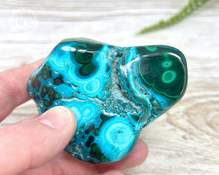 Malachite & Chrysocolla Polished Freeform #13