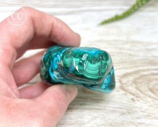 Malachite & Chrysocolla Polished Freeform #13