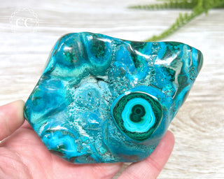 Malachite & Chrysocolla Polished Freeform #14