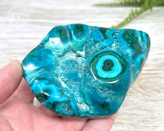 Malachite & Chrysocolla Polished Freeform #14