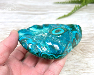 Malachite & Chrysocolla Polished Freeform #14