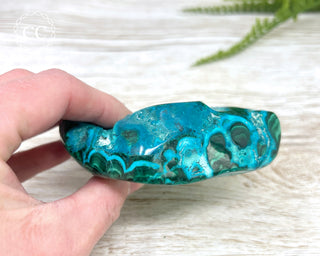 Malachite & Chrysocolla Polished Freeform #14