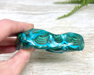 Malachite & Chrysocolla Polished Freeform #14