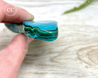Malachite & Chrysocolla Polished Freeform #15