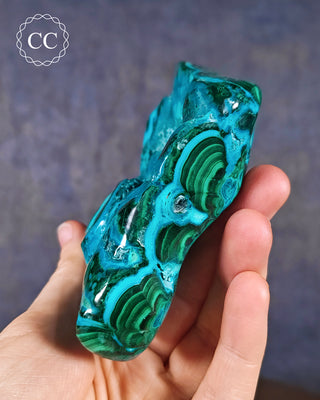 Malachite & Chrysocolla Polished Freeform #14