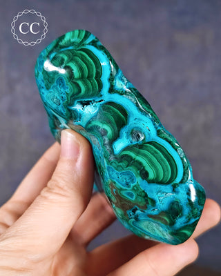 Malachite & Chrysocolla Polished Freeform #14