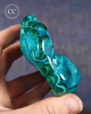 Malachite & Chrysocolla Polished Freeform #14