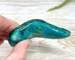 Malachite & Chrysocolla Polished Freeform #7