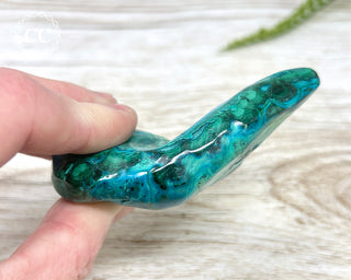Malachite & Chrysocolla Polished Freeform #7