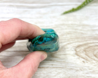 Malachite & Chrysocolla Polished Freeform #7