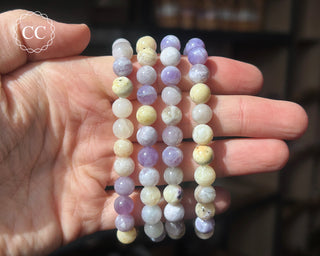 Mexican Purple Opal 8mm Beaded Bracelets on hand