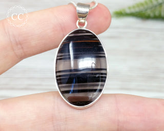 Midnight Lace Obsidian Silver Necklace #2