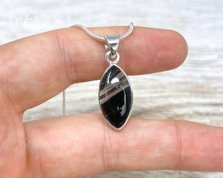 Midnight Lace Obsidian Silver Necklace #4