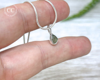 Moldavite Silver Necklace #3