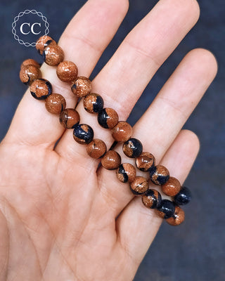 Mixed Goldstone Beaded Bracelets on hand