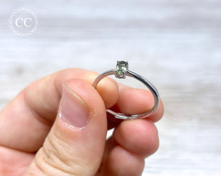 Moldavite Silver Ring #4