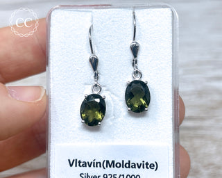 Moldavite Silver Earrings #4
