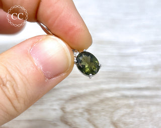 Moldavite Silver Earrings #4