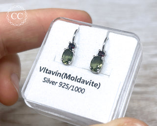 Moldavite Silver Earrings #2