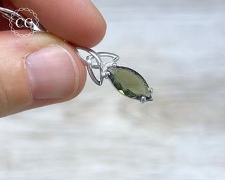 Moldavite Silver Earrings #1