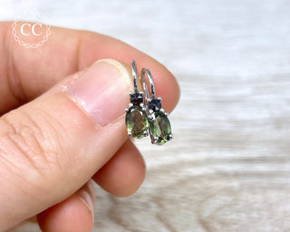 Moldavite Silver Earrings #2
