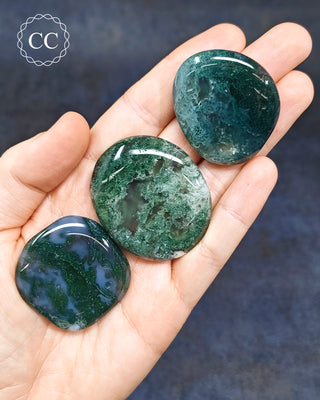 Moss Agate Palm Stone