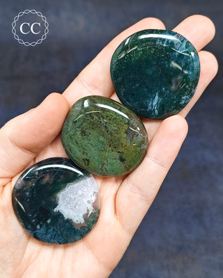 Moss Agate Palm Stone