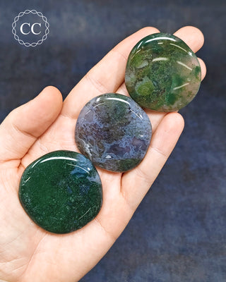 Moss Agate Palm Stone