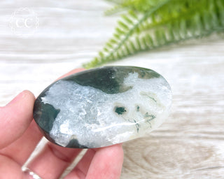 Moss Agate Palm Stone #7