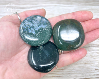 Moss Agate Palm Stone
