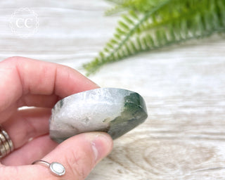 Moss Agate Palm Stone #7