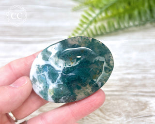 Moss Agate Palm Stone #8